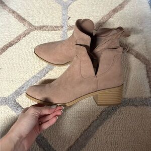 Fergalicious Ankle Booties Western-Inspired Suede